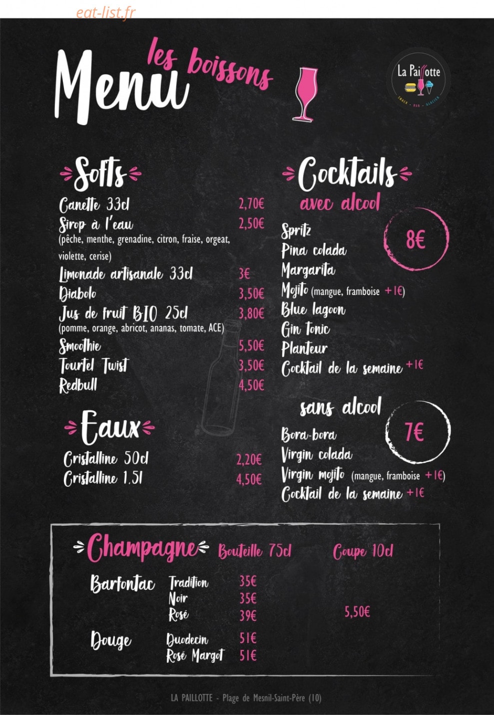 La Paillotte — carte page 4