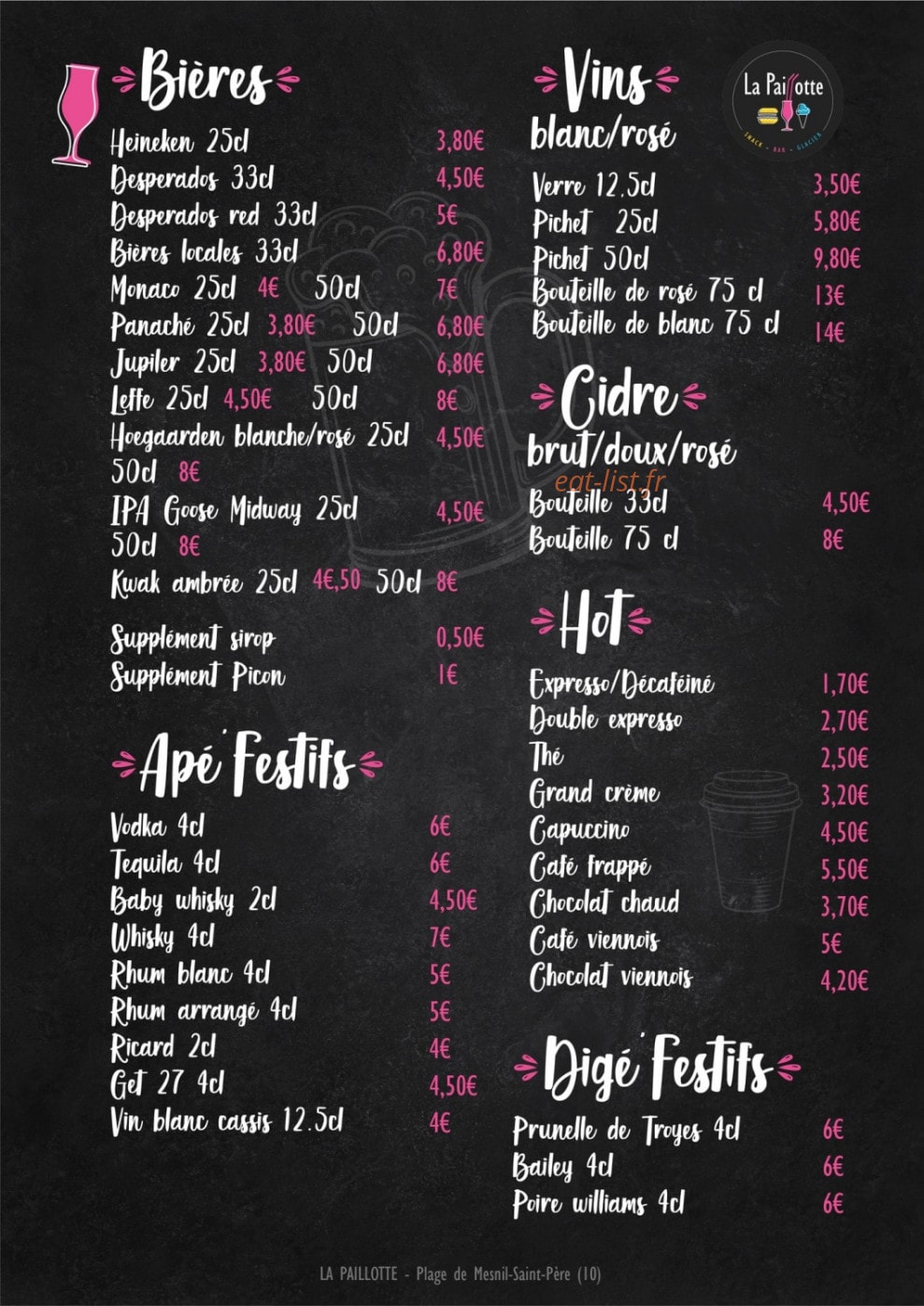 La Paillotte — carte page 3