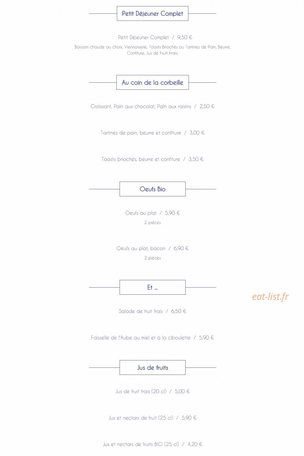 Le Belvédère — carte page 1