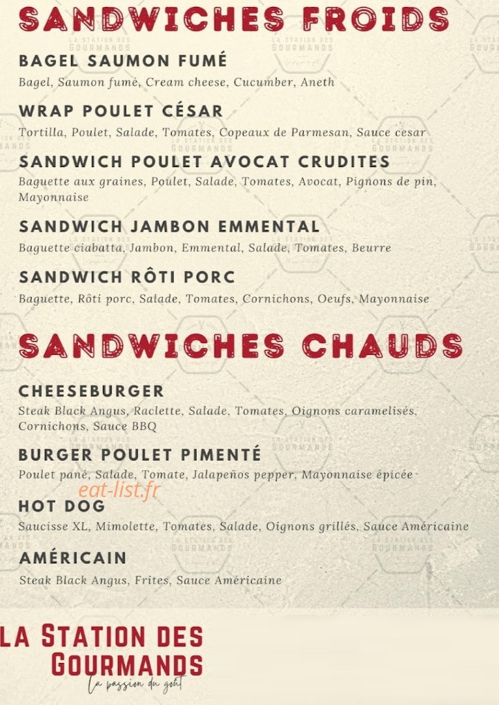 La station des gourmands — carte page 2