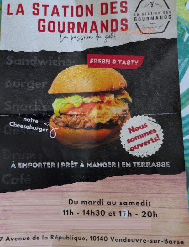 La station des gourmands — carte page 1