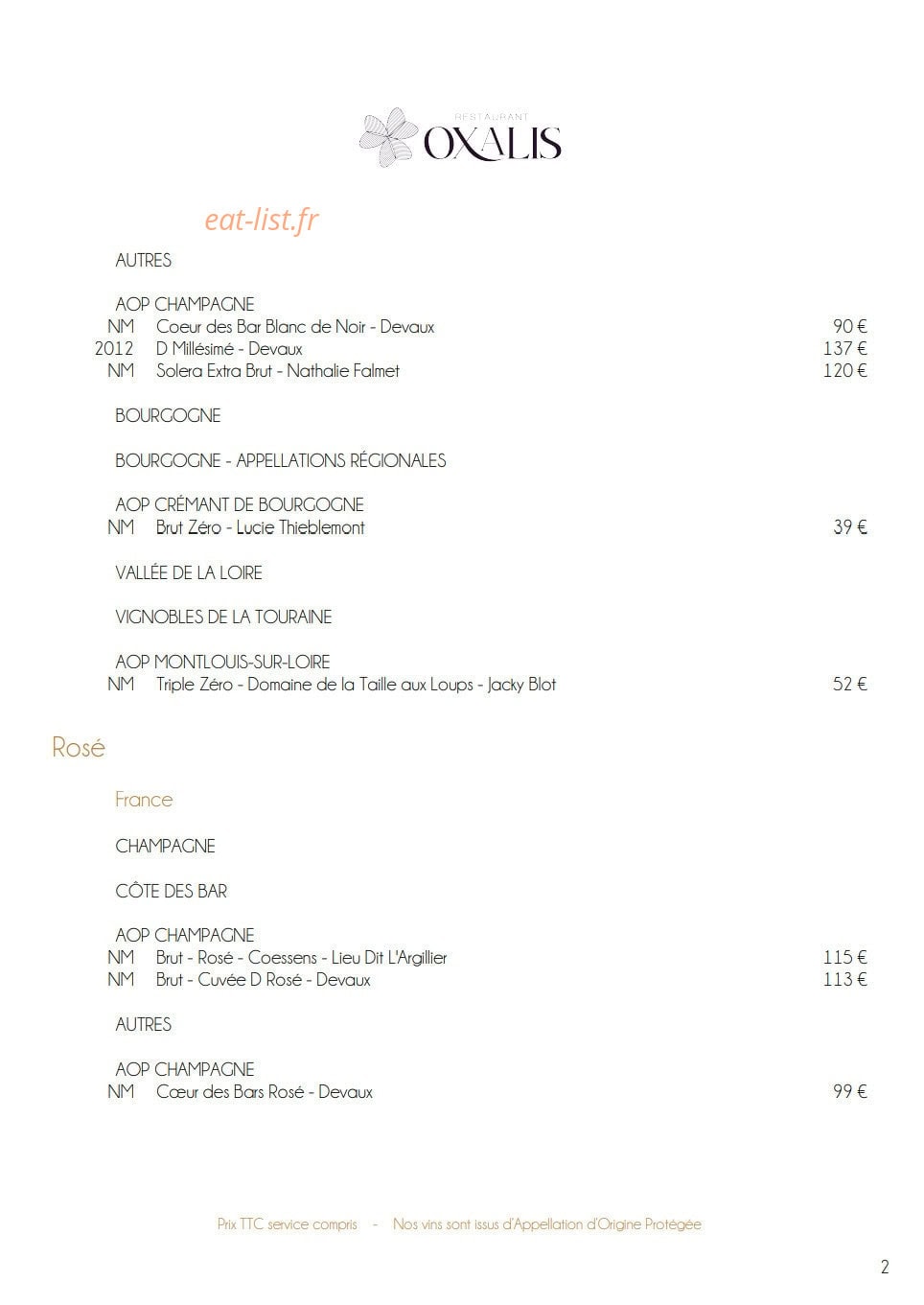 Oxalis — carte page 15