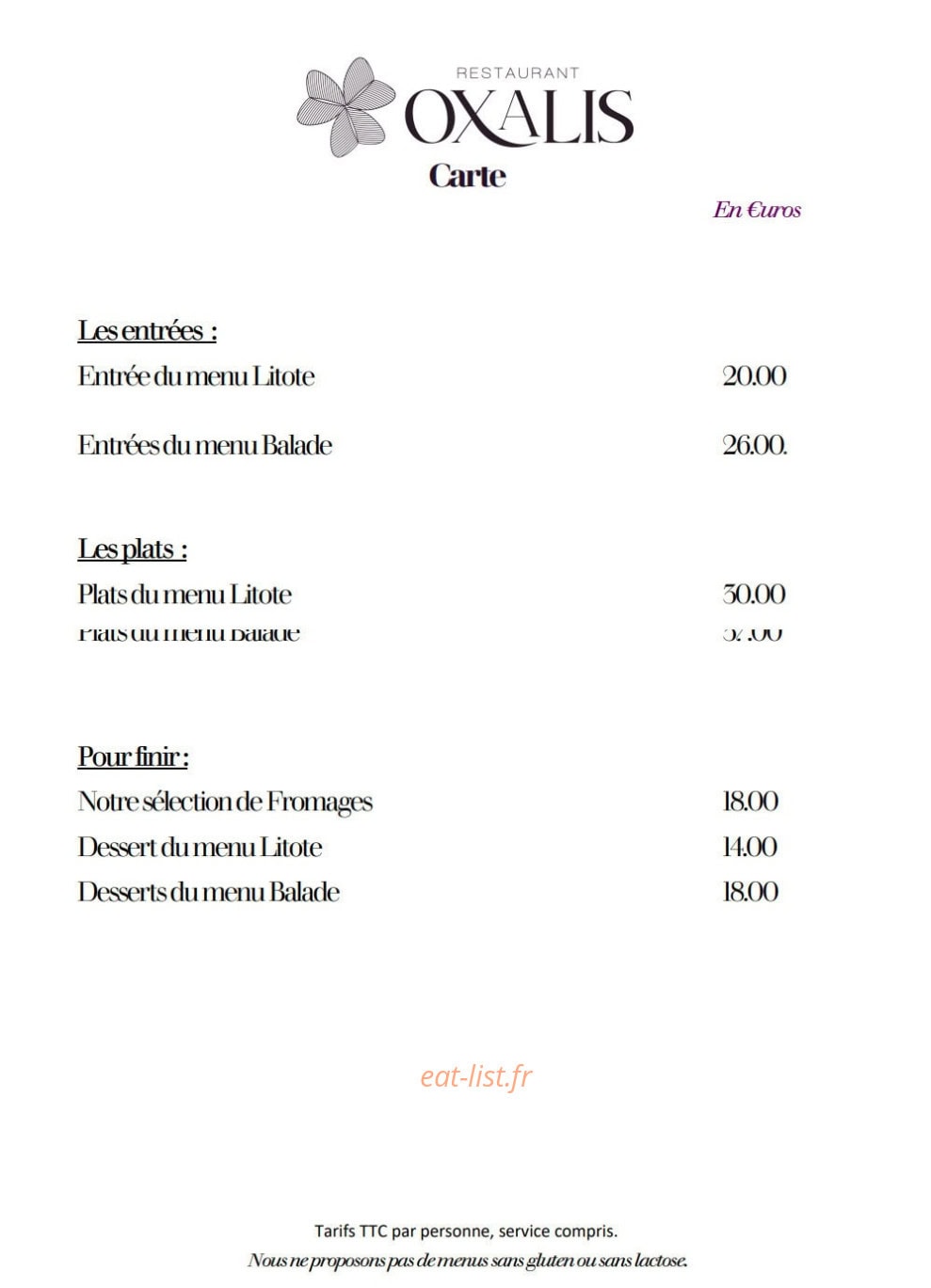 Oxalis — carte page 2
