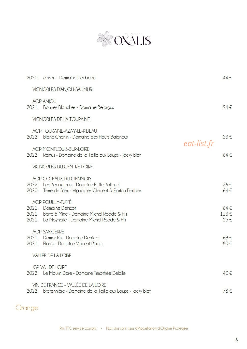 Oxalis — carte page 20