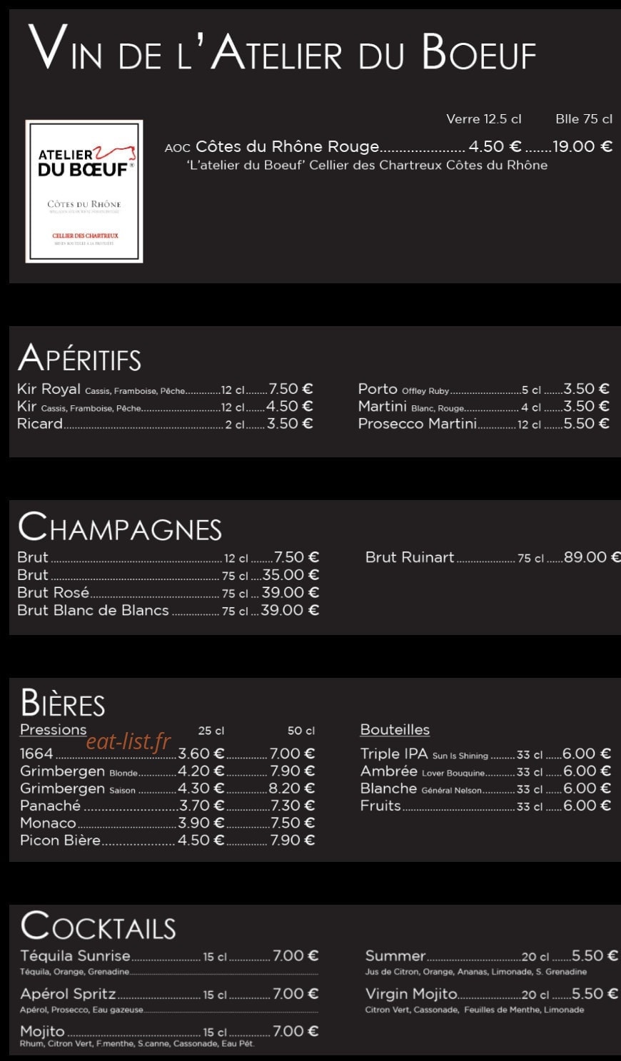 Atelier du Bœuf — carte page 4