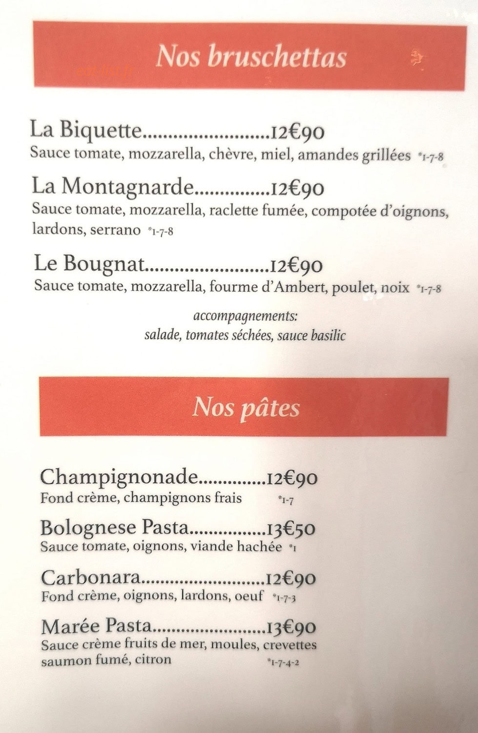 Complexe Stadio Pizzeria — carte page 3