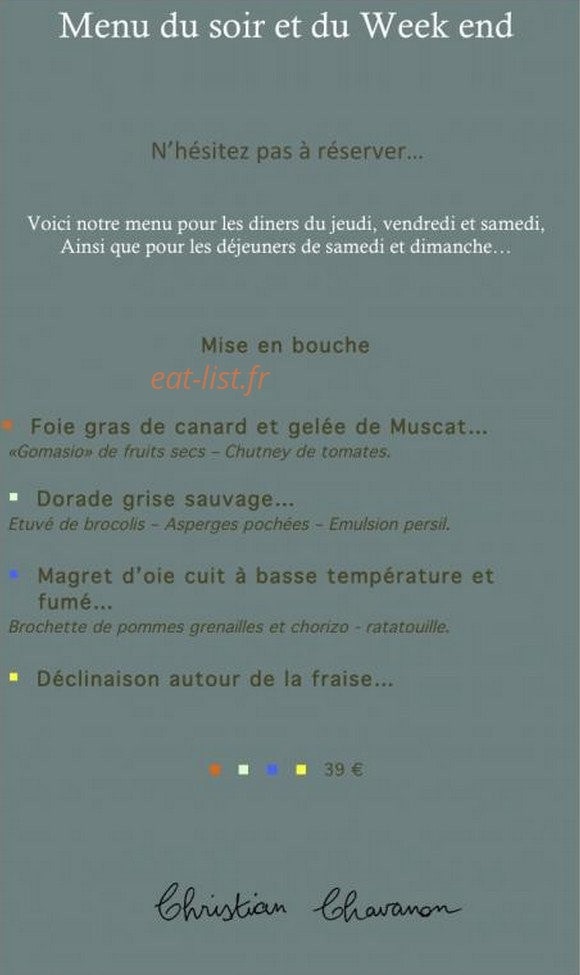 Christian Chavaron — carte page 1