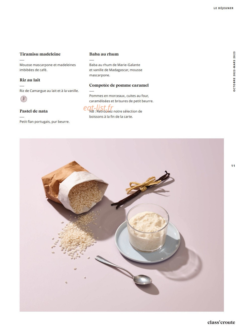 Class'croute — carte page 9