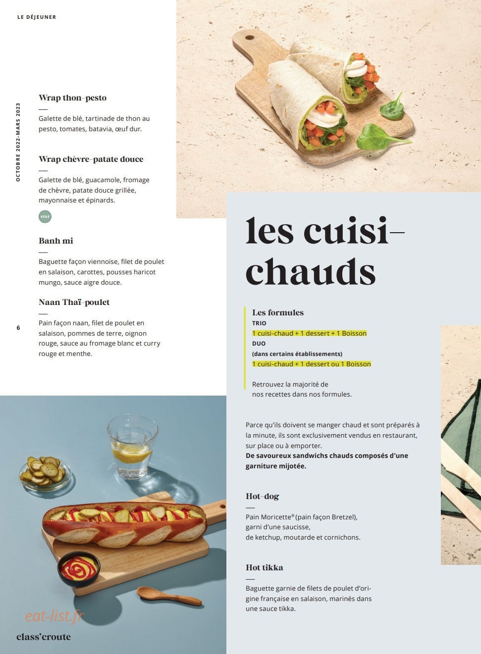 Class'croute — carte page 4