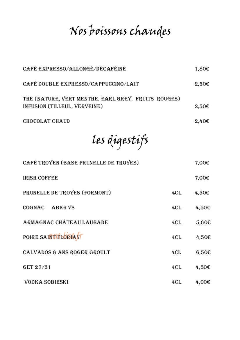 Au Moulin — carte page 6