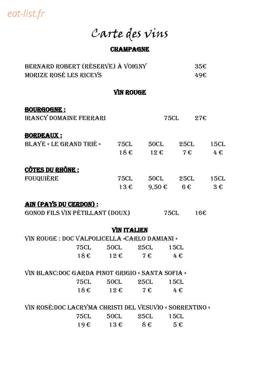 Au Moulin — carte page 7