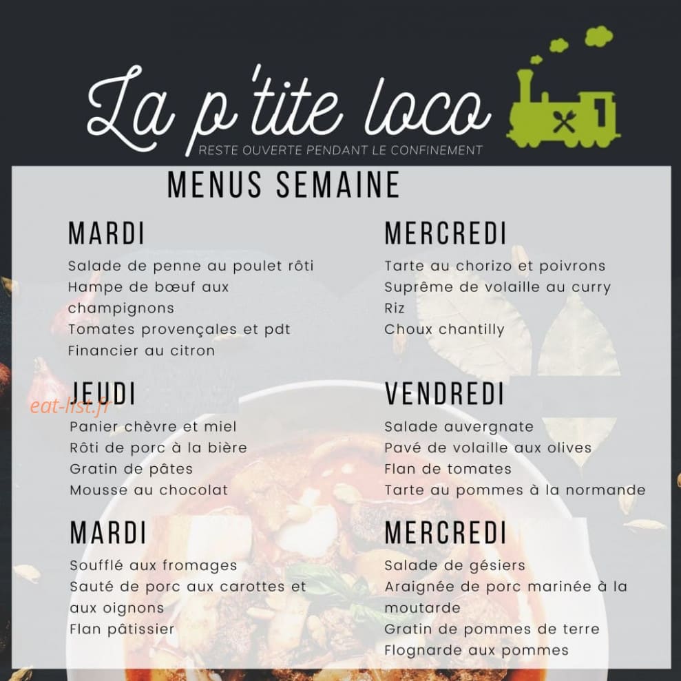 La P'tite Loco — carte page 1