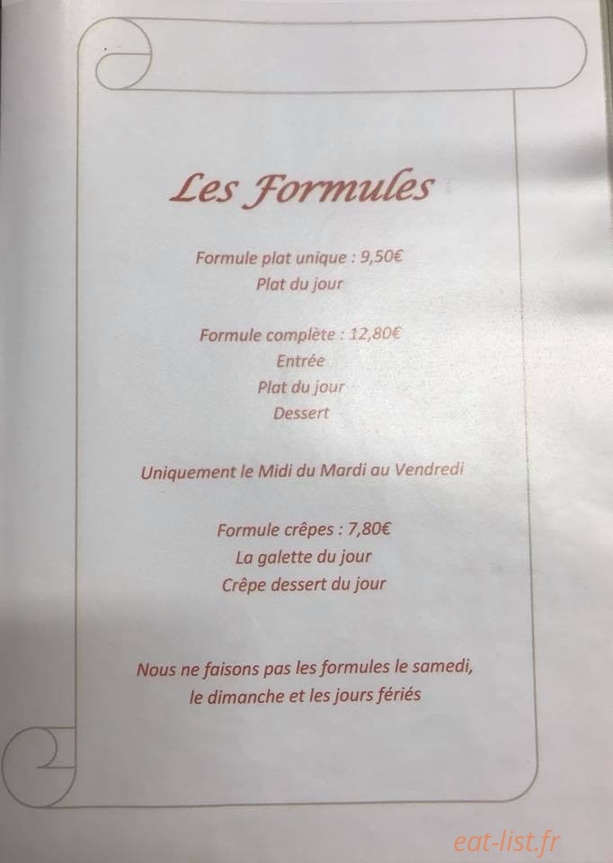 Le Resto d'Evane — carte page 5
