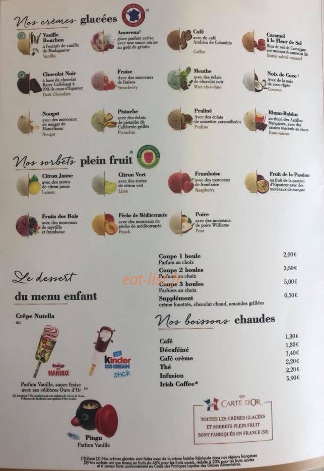 Le Resto d'Evane — carte page 3