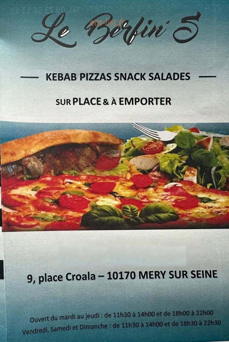 Berfin' Express Kebab — carte page 1
