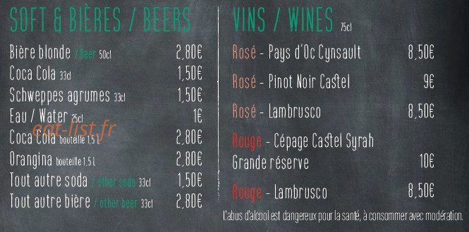La Fabriqa Pizz'a — carte page 4