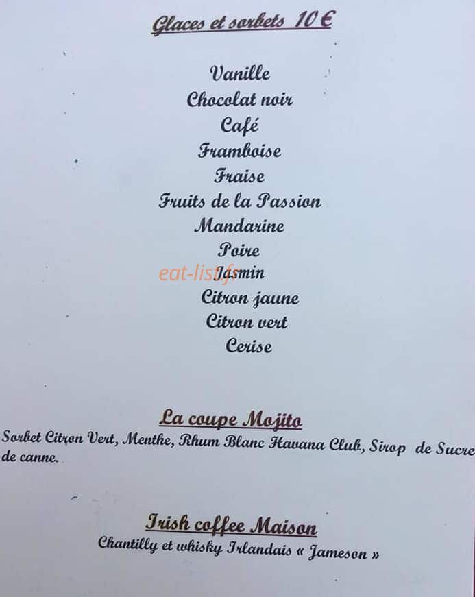 Carte et menu de L'atelier gourmand à Aix-Villemaur-Pâlis — Les glaces et sorbets,...
