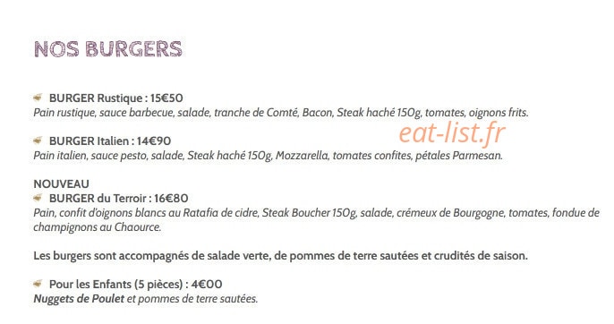La Table D'Othe — carte page 4