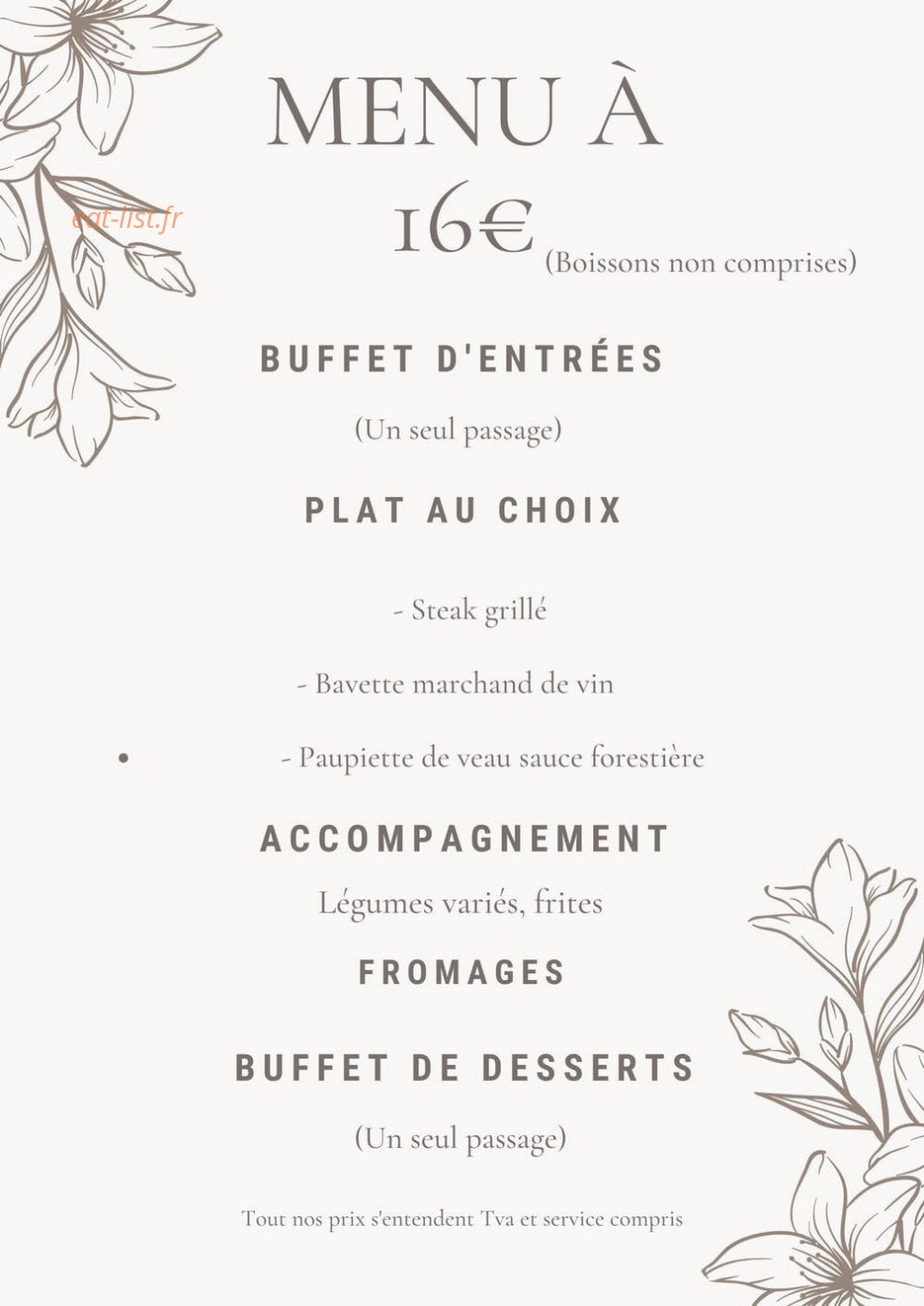 Le Champêtre — carte page 1