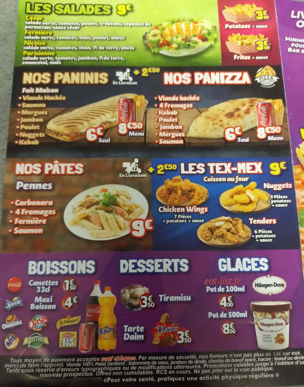 Allo La Pizza — carte page 4