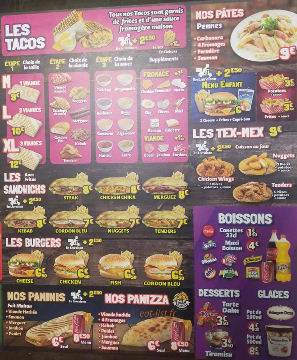 Allo La Pizza — carte page 3