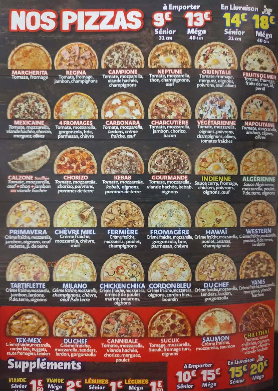 Allo La Pizza — carte page 2