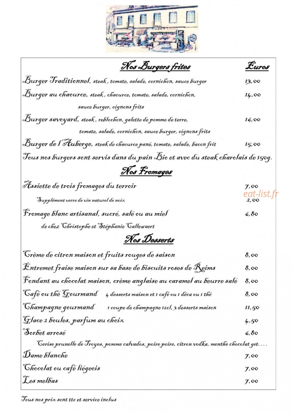 L'Auberge sans Nom — carte page 2