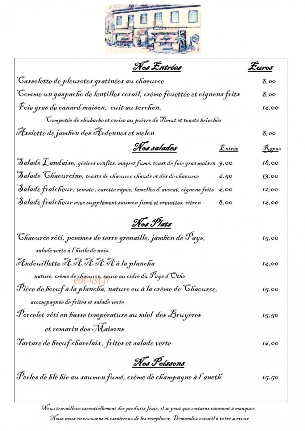 L'Auberge sans Nom — carte page 1