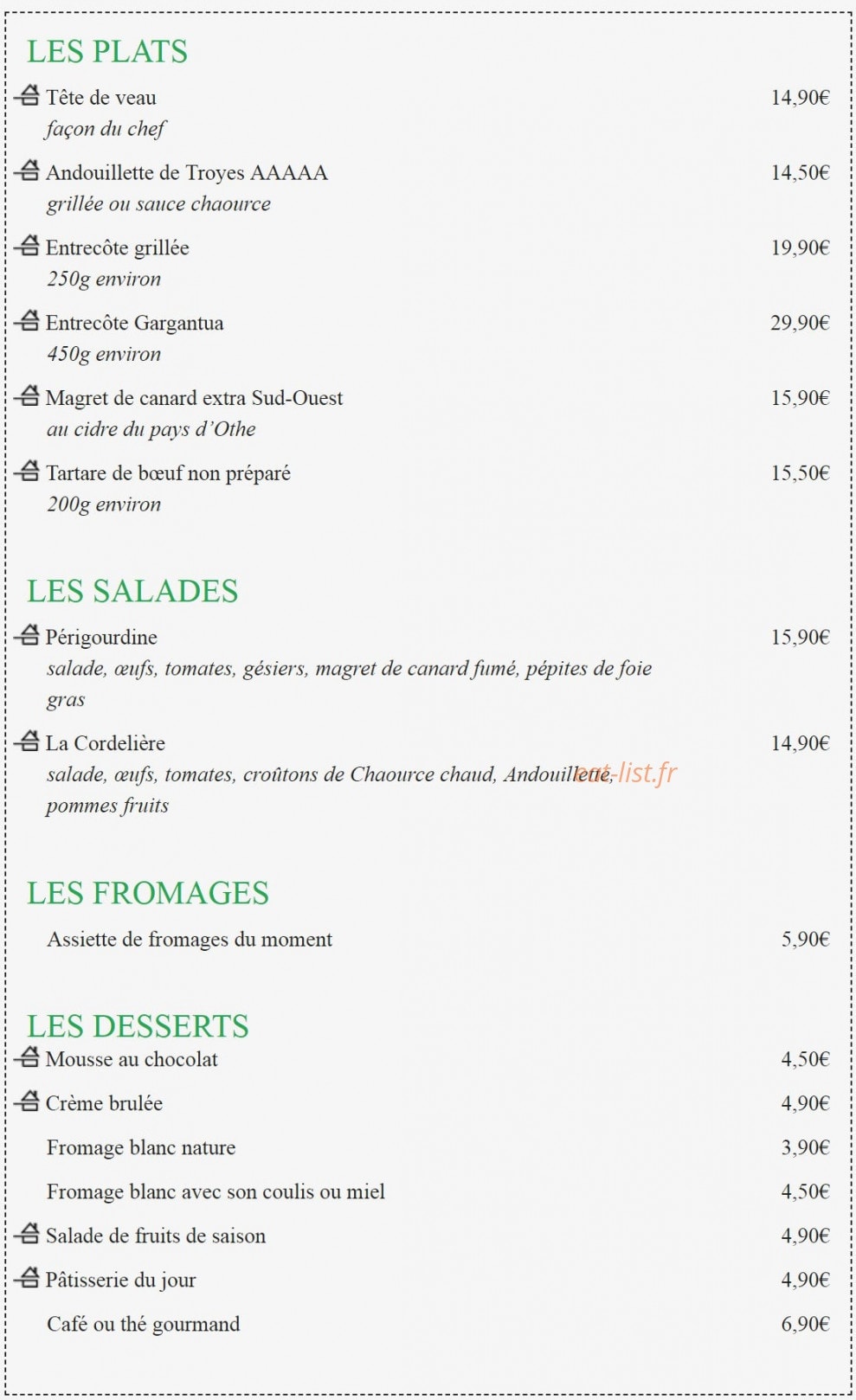 La Cordelière — carte page 2
