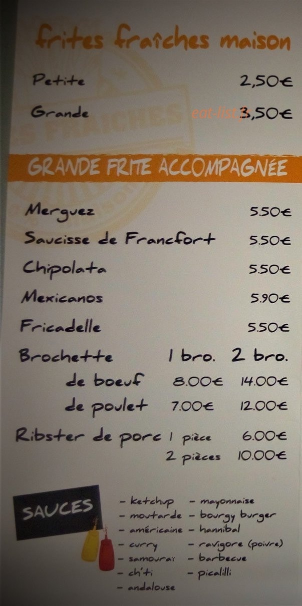 La Bonne Frite — carte page 2