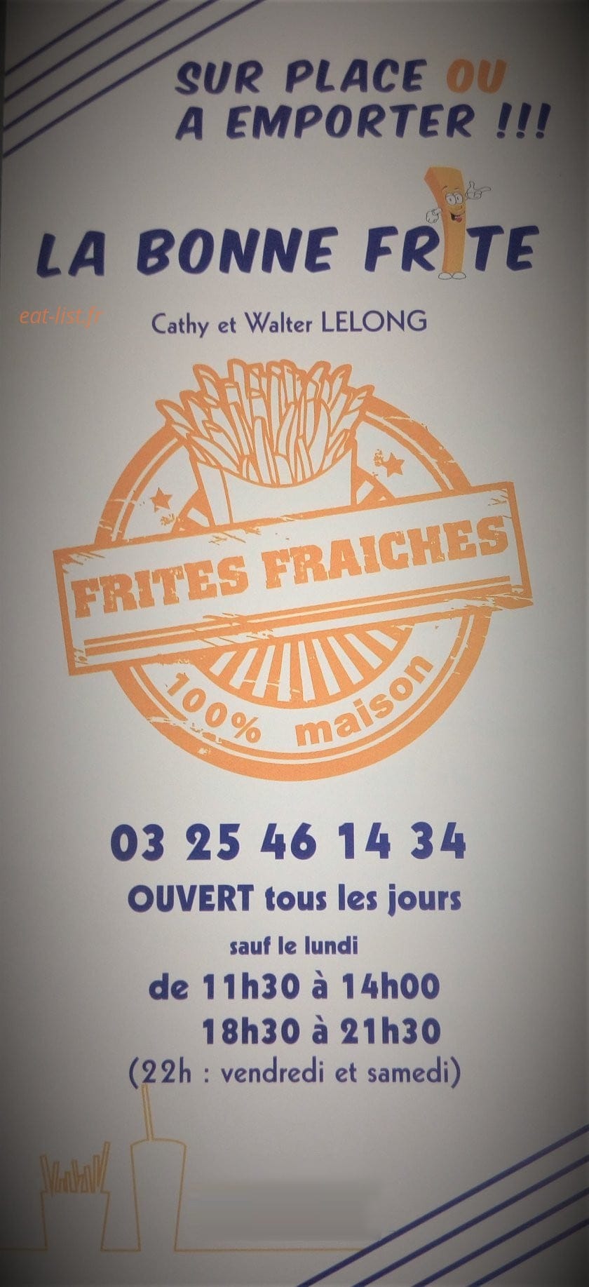 La Bonne Frite — carte page 1