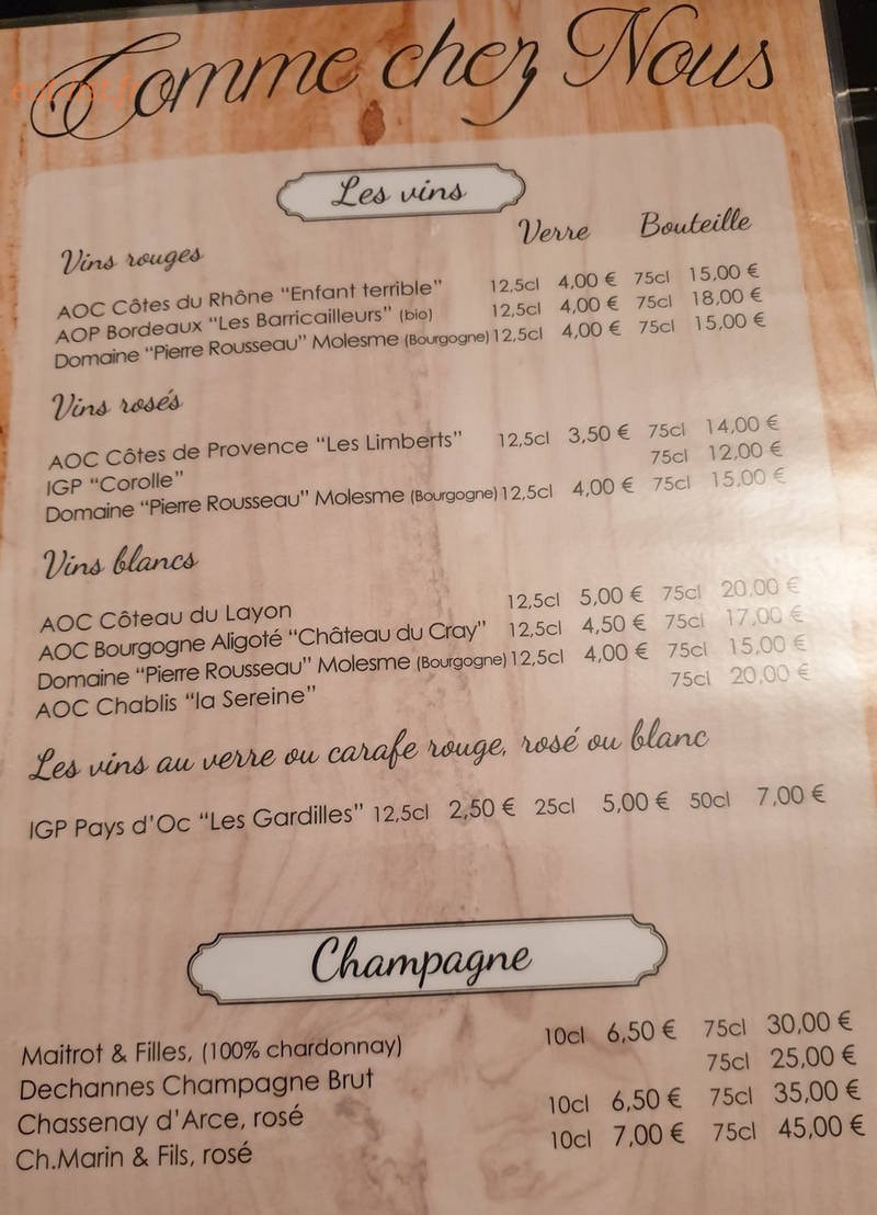 Comme chez nous — carte page 8