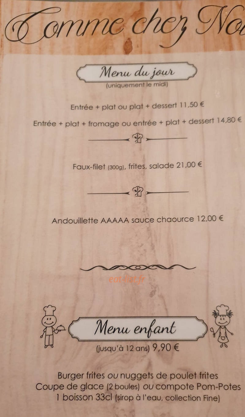 Comme chez nous — carte page 2