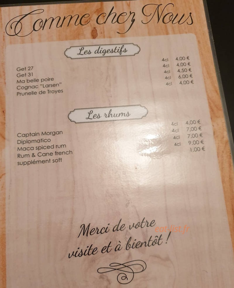 Comme chez nous — carte page 7