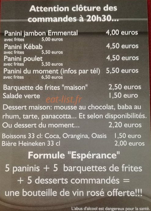 L'Espérance — carte page 2