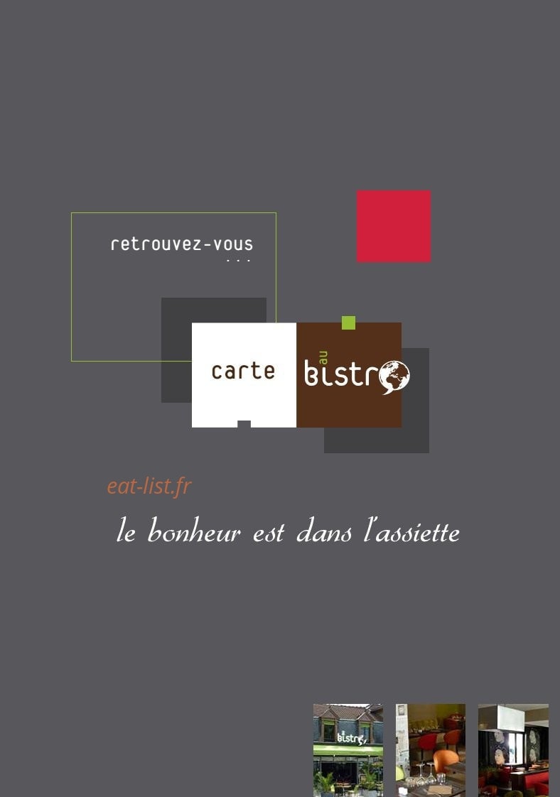 Au bistro — carte page 1