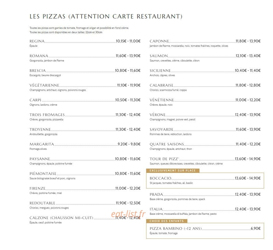 La tour de pizz' — carte page 5