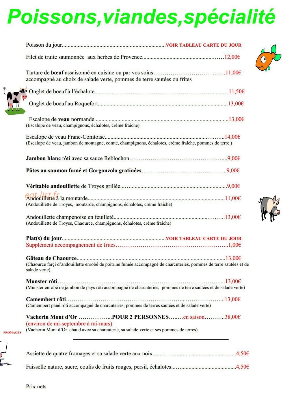 Le Petit Bedon — carte page 3