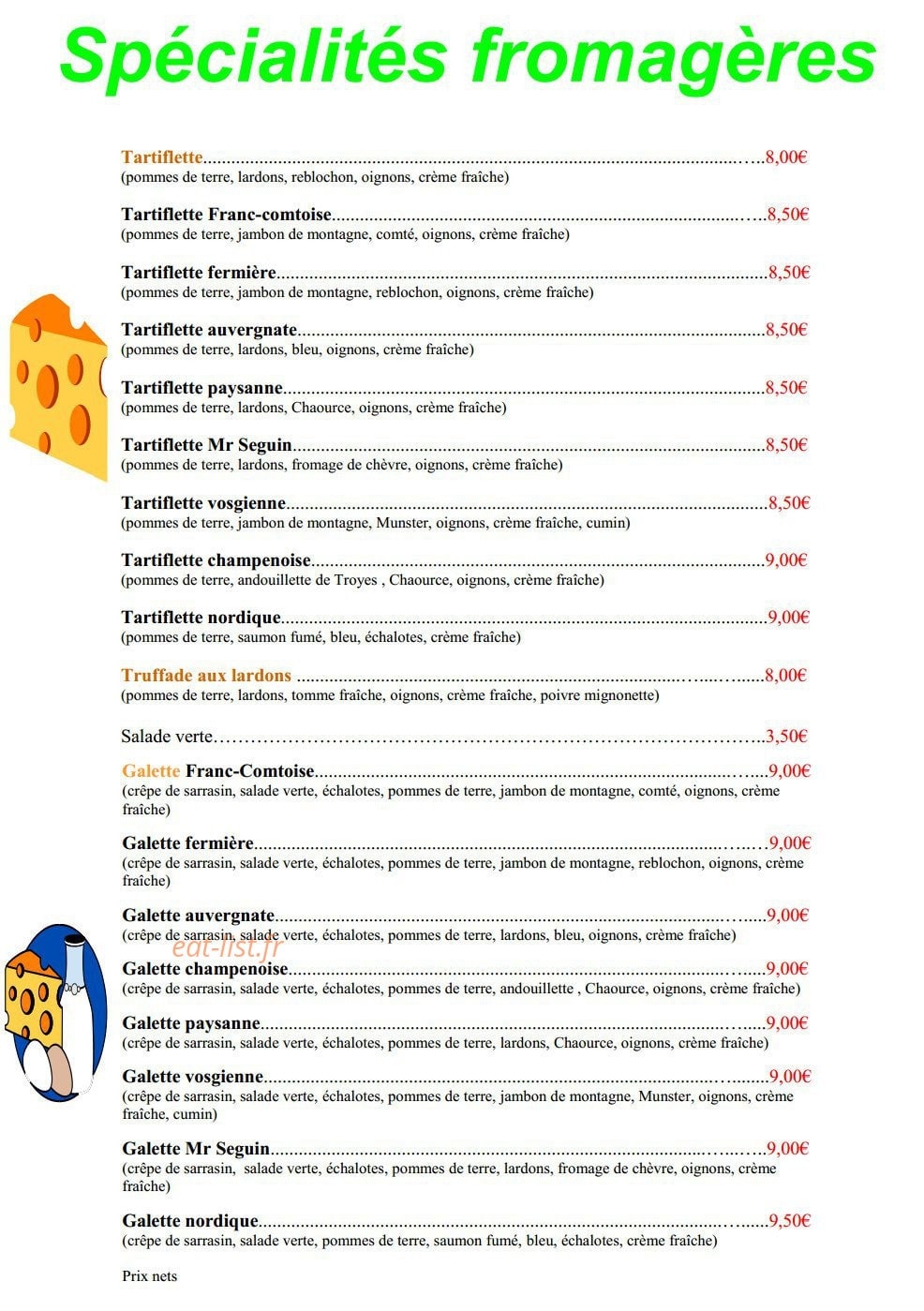 Le Petit Bedon — carte page 2