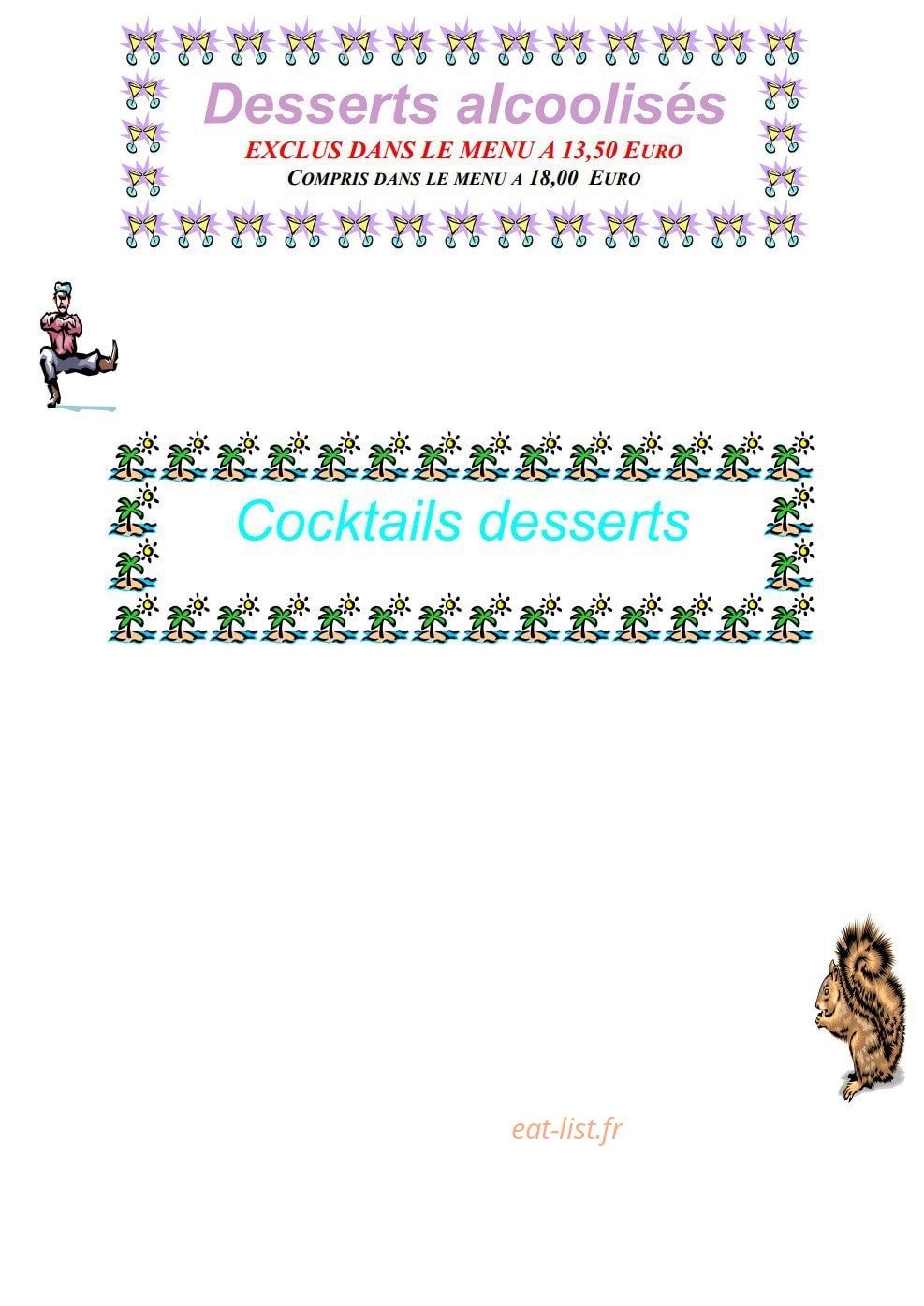 Le Petit Bedon — carte page 8