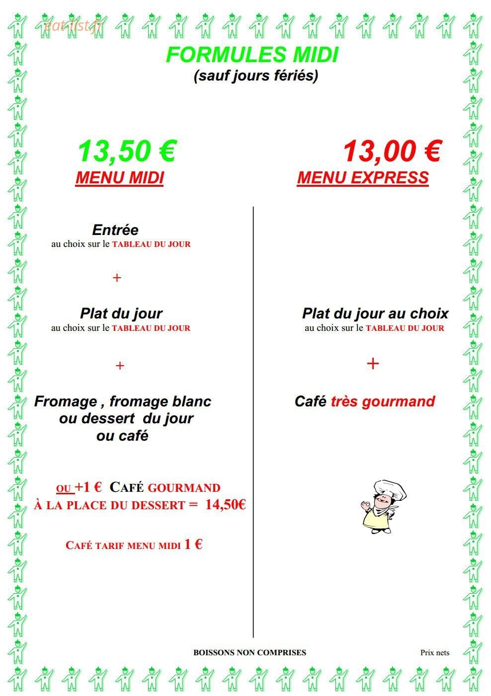 Le Petit Bedon — carte page 6