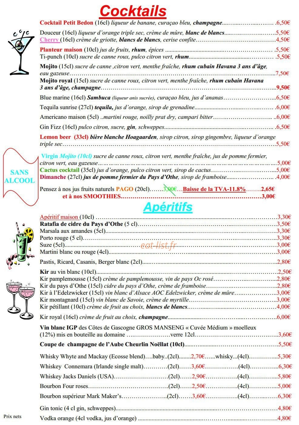 Le Petit Bedon — carte page 12