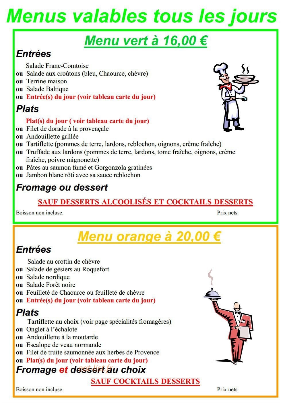 Le Petit Bedon — carte page 7