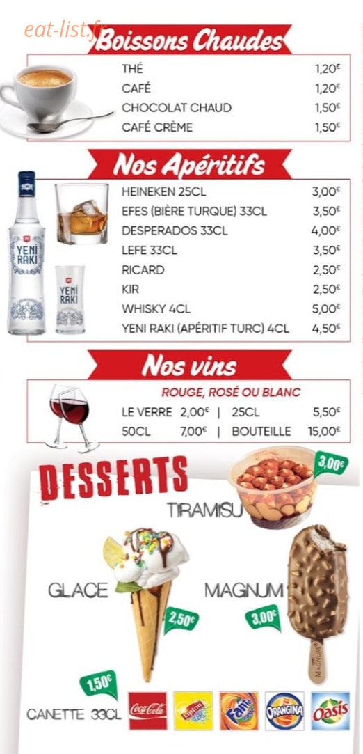 Restaurant Mekann — carte page 6