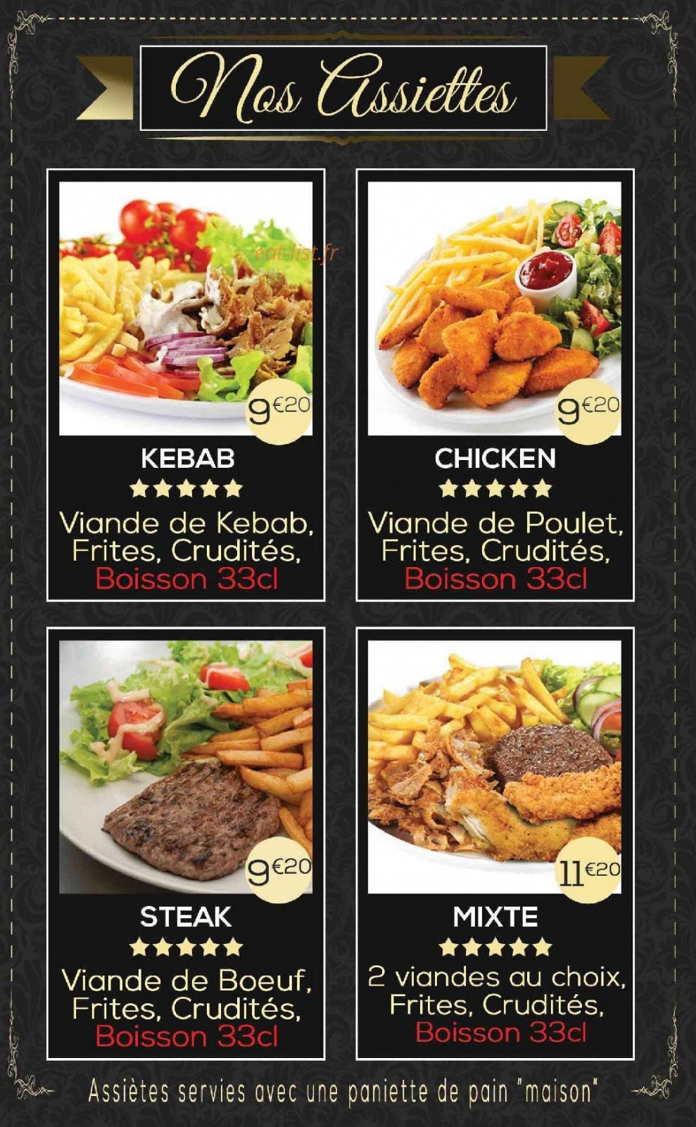 Royal Kebab — carte page 3