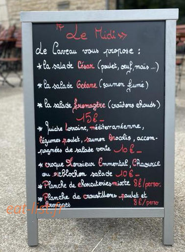 Le Caveau des Riceys — carte page 1