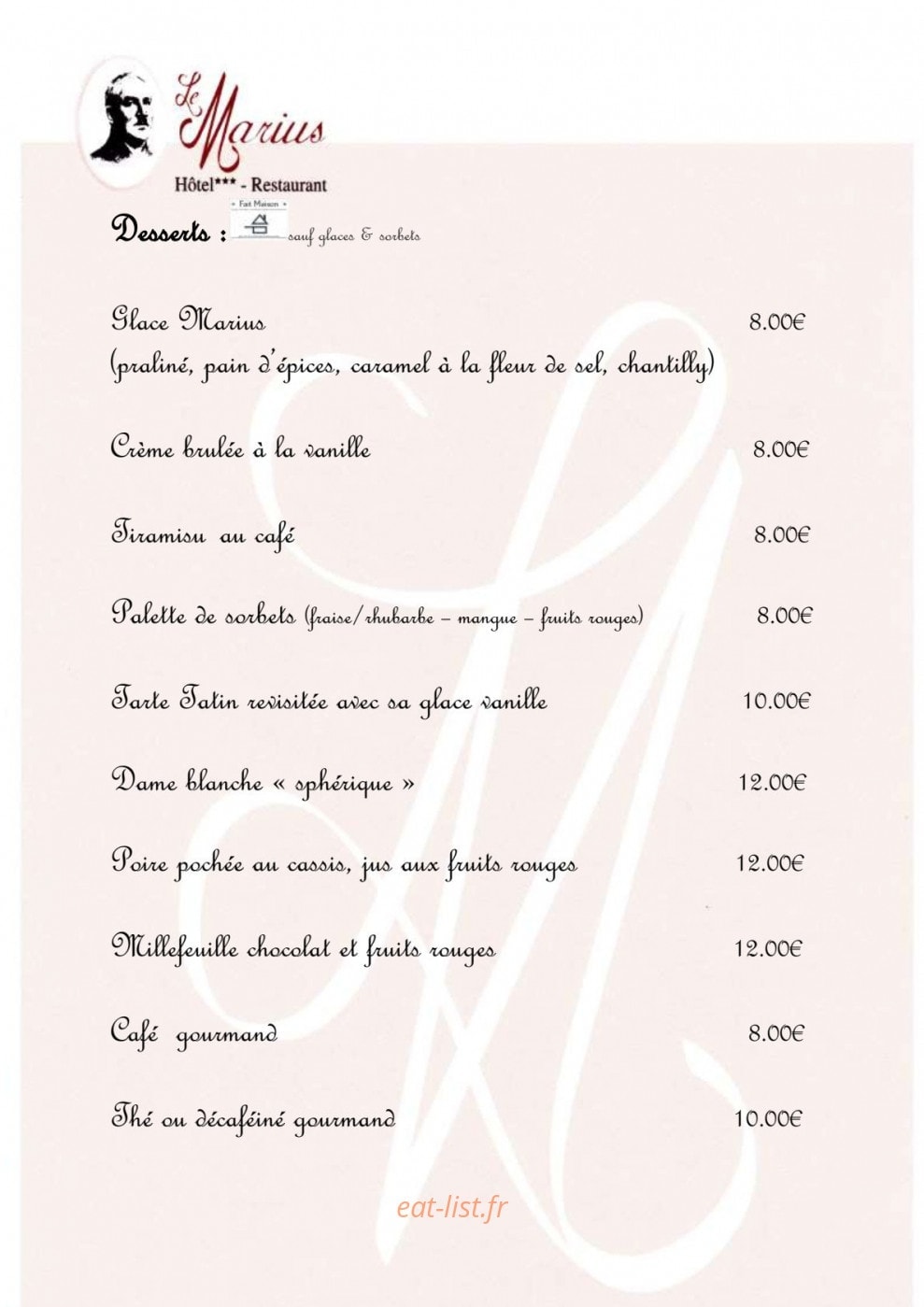 Le Marius — carte page 8