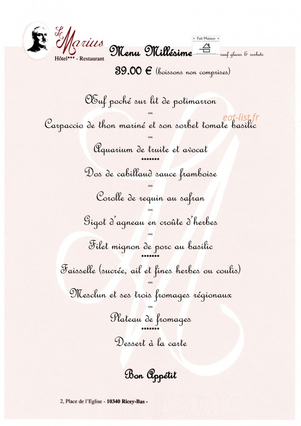 Le Marius — carte page 4