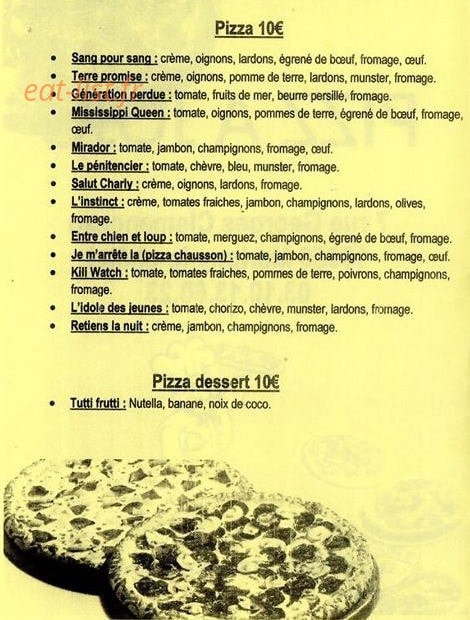 pizza jojo — carte page 1