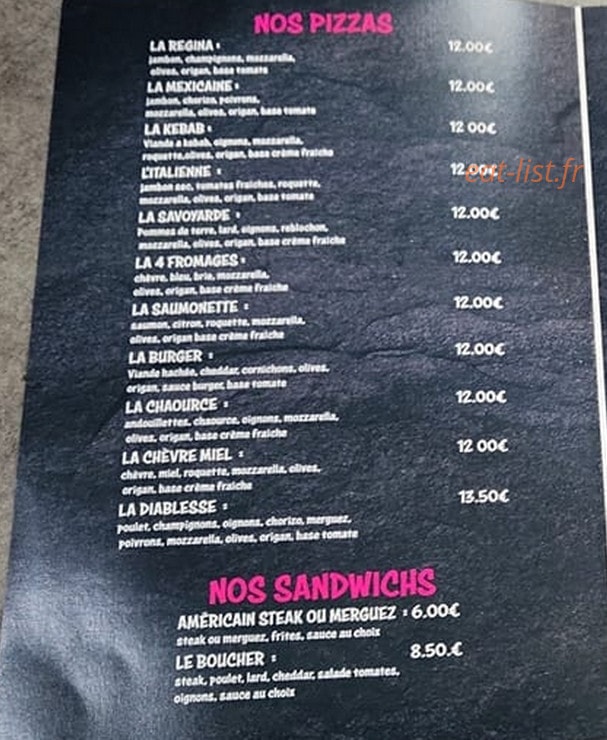 Chez B&S — carte page 2
